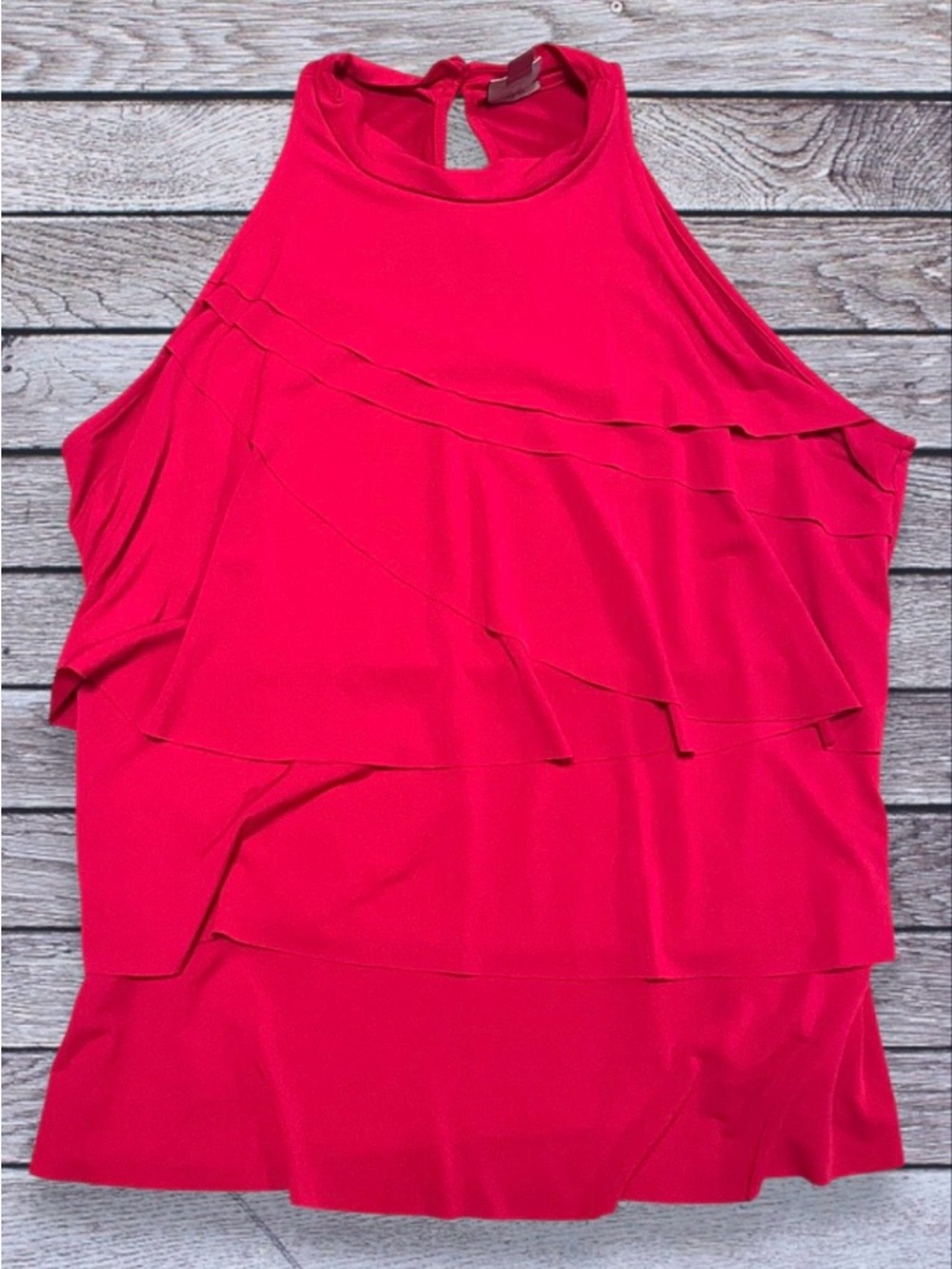 Worthington Sleeveless Keyhole Tank Top - hot pink xl